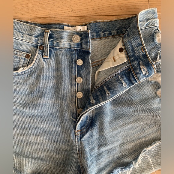 AGOLDE Parker distressed denim shorts - Picture 2 of 3